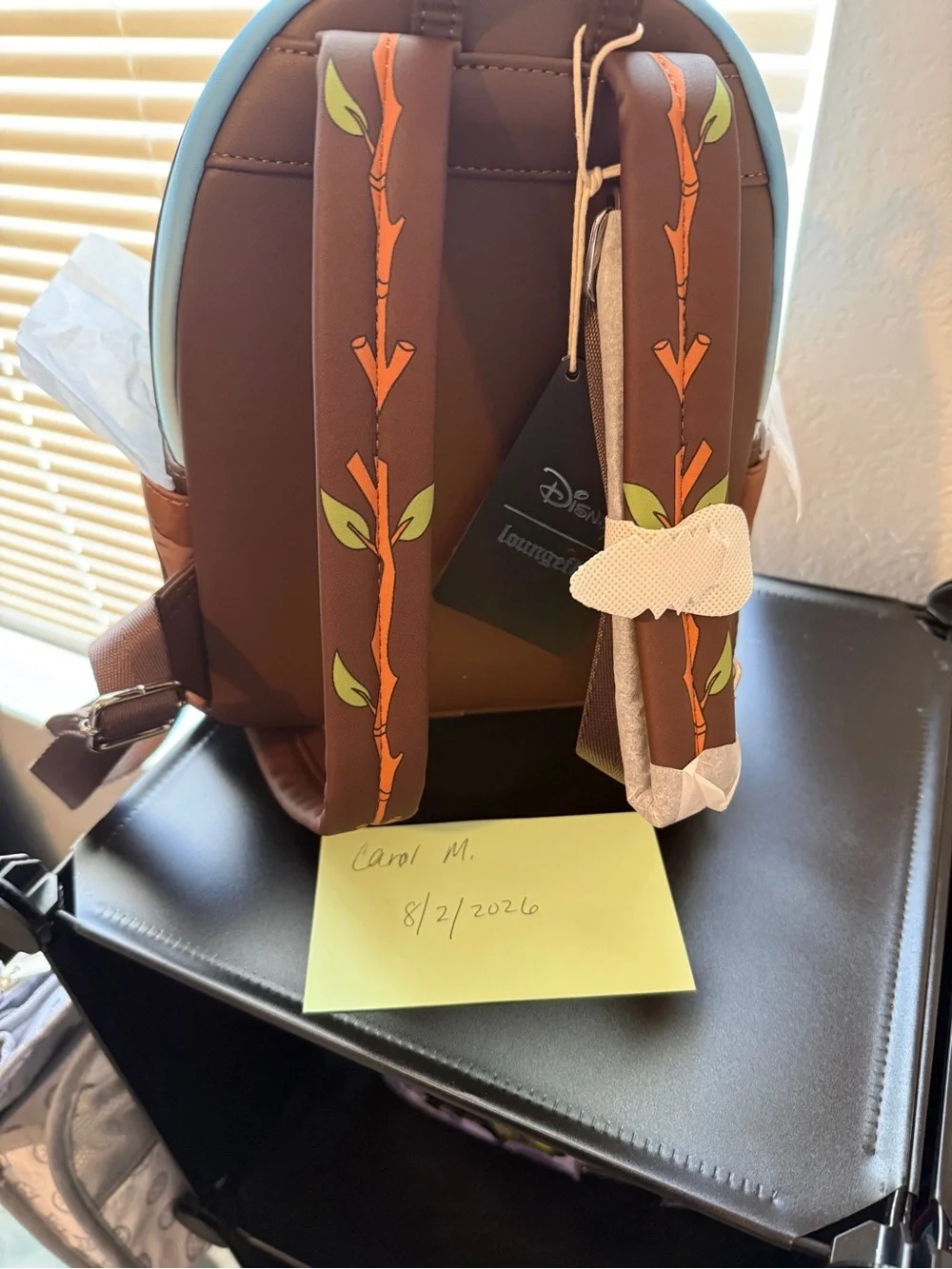 Loungefly Blue Robin Hood Scene Mini Backpack with Character Patch